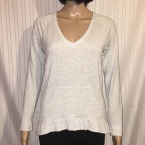 Victorias Secret Marled Gray VNeck Long Sleeve Top